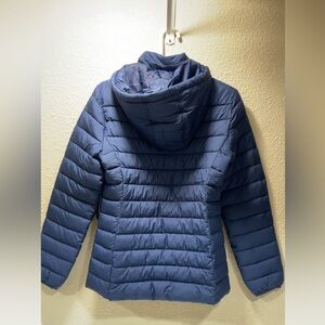 Blue removable hood jacket